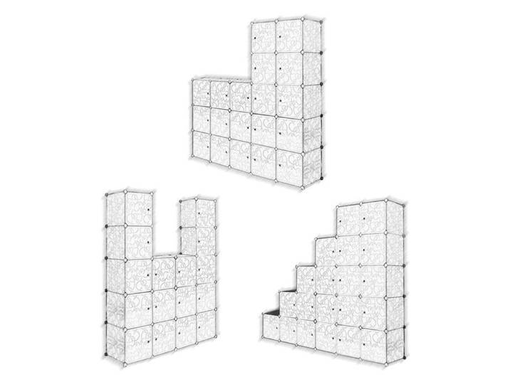 Meuble a chaussures armoire de Chambre 20-Cube Modulable avec Penderie - Rangement pour Vêtements et Chaussures 183x147x37cm