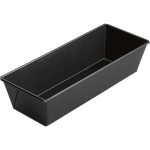 Metaltex Backform Superior 220625038, Königskuchenform, Stahl, 26 x 12 x 7,5 cm, schwarz, antihaftbeschichtet, Kastenform
