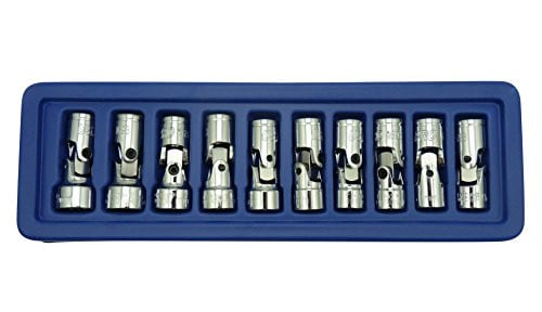 Socket sleutelset 3/8 inch met 10 universele voeginzetstukken