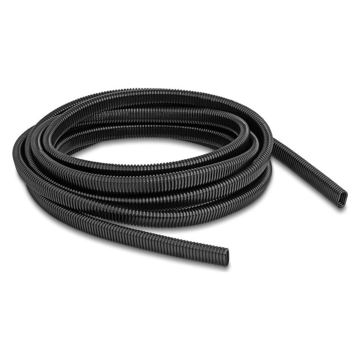 Delock Kunststoff Kabelschutzschlauch in Ovalform flexibel 13,6 x 6,3 mm (Kabelschlauch, 500 cm) (60619)