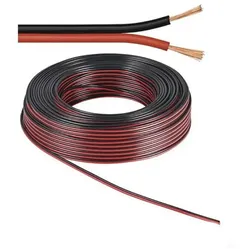 ISOLED Kabel 50m Rolle 2-polig 0.75mm2 H03VH-H YZWL, schwarz/rot, AWG18 ISO-114705