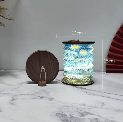Inspire Curations Foldable LED Table Lamp USB Rechargeable Touch Dimmable Lantern For Camping & Bedroom d