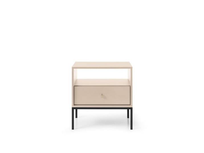 MOEBLO Nachttisch Melody MS54 (Modern, mit schublade und Goldene Türgriffe Nachttisch Nachtkommode Nachtschrank), (HxBxT), 56x54x39 cm