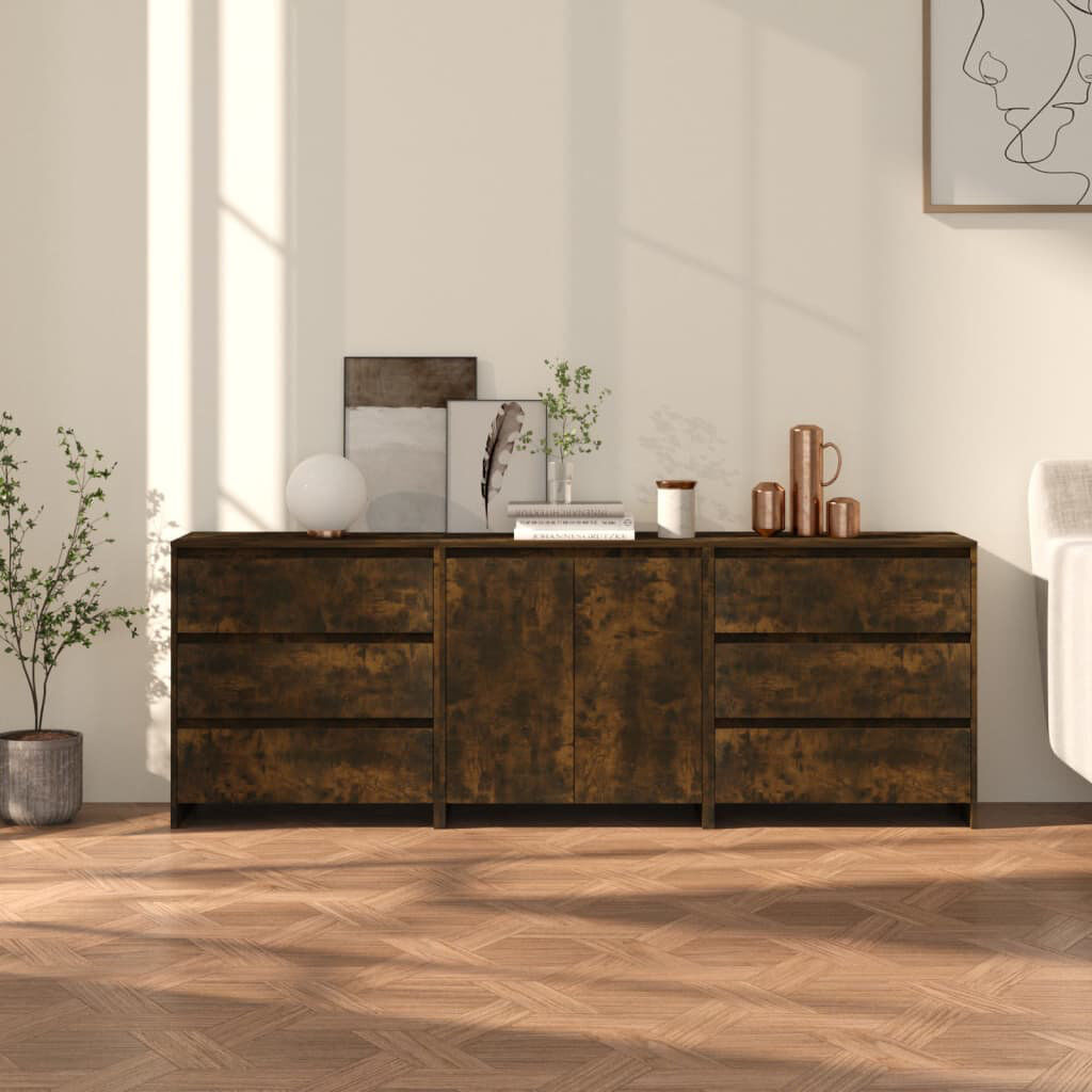 Ebern Designs Gibelly 70cm Sideboard Smoked 75cm H X 70cm W X 40cm D