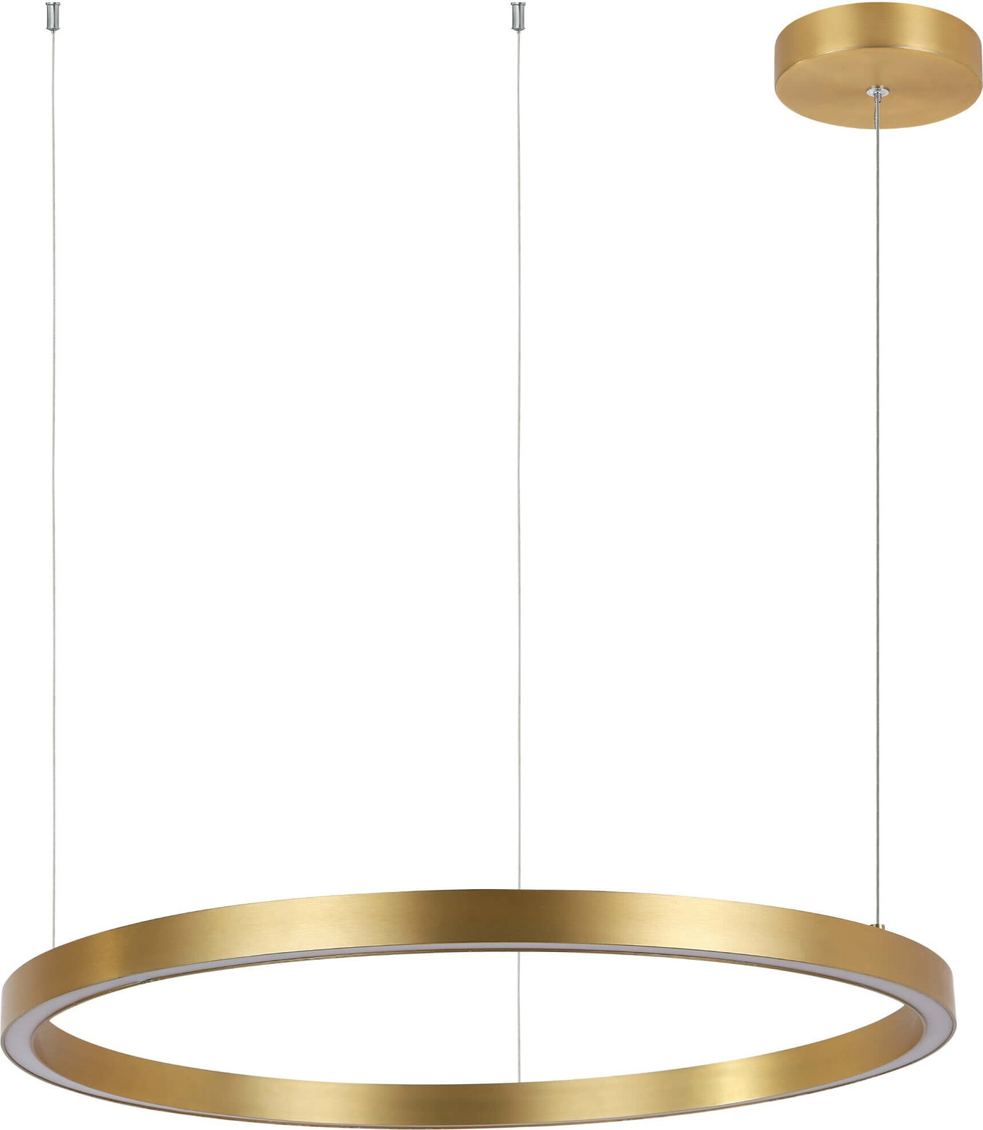 Candellux Lighting Midway LED-pendellamp in goud/messing met ringontwerp