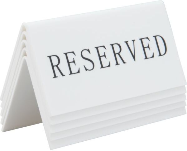 Securit Bordskilt Reserved   5 Stk.