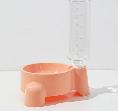 Uplifted Finds Automatic Pet Water Bottle Dispenser Bowl pink