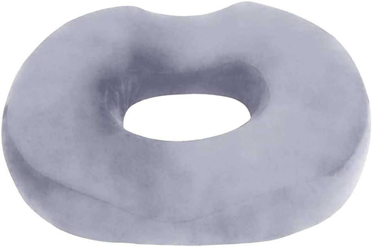 Wit Donut Kussen - Universeel Zitring Zadelkussen met Traagschuim Vulling