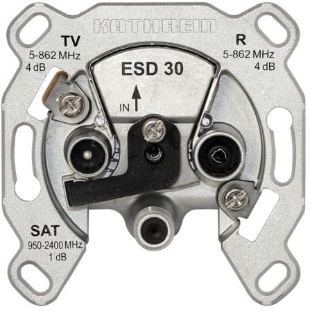 Universal Kathrein 274209 Einzelanschlussdose 3fach ESD 30 (Radio, TV und SAT)  Einzeldose ESD 30
