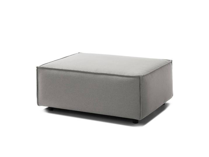 Polsterhocker rechteckig 97 x 40 x 79cm Grau/Graubraun Webstoff Osta: Graubraun