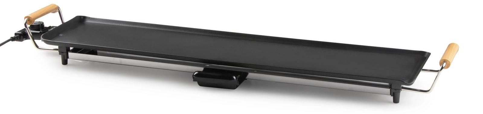 Domo XXL Plancha DO8313TP Elektrische Tabletop Plancha - 1800 W - Black - B: 90 cm, D: 22 cm