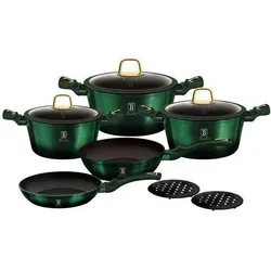 BerlingerHaus TITANIUM POT SET 10 PCS. BH-6065 EMERALD, Pfannenset + Topfset, Grün