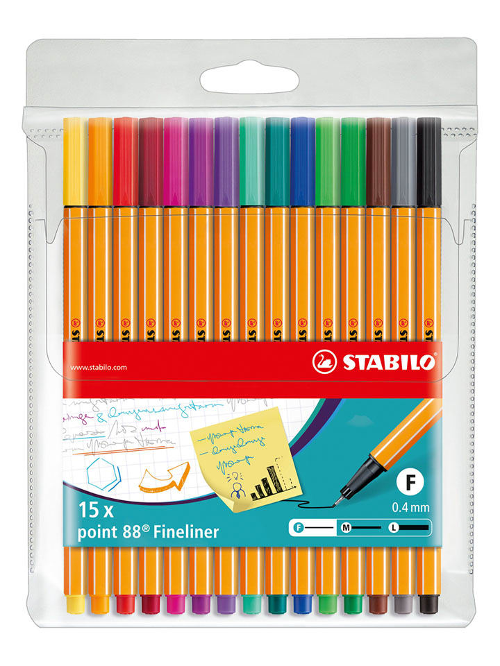 Fineliner "STABILO point 88" - 15 Stück - onesize