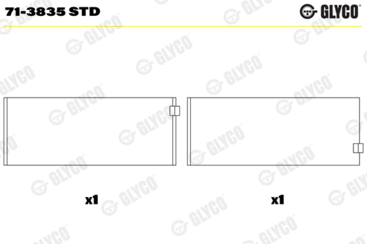 Pleuellager GLYCO 71-3835 STD