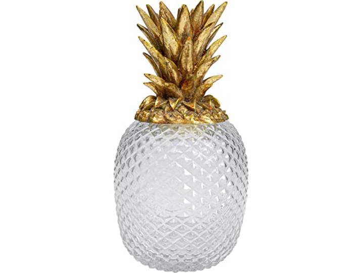 Kare Design Deko Dose Pineapple, Gold, Dekoration in Ananas-Form aus Glas