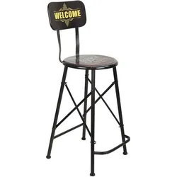 HOCKER aus Metall, schwarz, 46x40x100cm