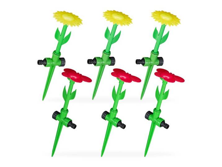 Relaxdays Sprinkler Blume 6er Set