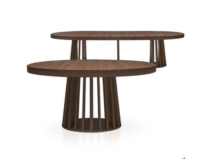 MOSAIKASA Table ovale extensible Eliza Bois noisette