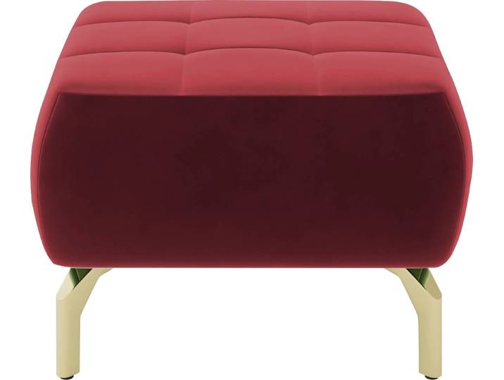Polsterhocker, 100% Polyester, Schwarz, 69×43×69 cm, Goldfarbene Metallfüße, Orientalisch, sit&more