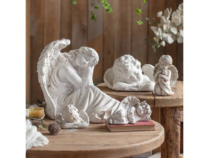 Sculpture d'ange Vintage française, décoration créative ancienne, salon chambre à coucher, Statue de personnage, ornements, photographie, accessoires de mariage