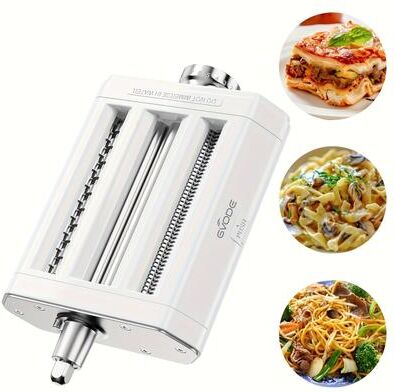 Gvode 3-in-1 Pasta Maker Kitchen Attachment for Stand Mixer with Roller, Spaghetti & Fettuccine Cutters