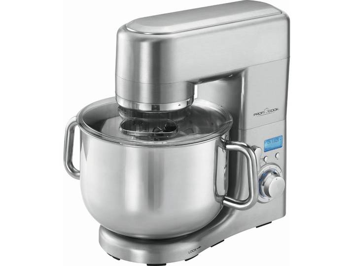 Multi-Küchenmaschine, Edelstahl, Metall, 10 L, 43.7x64.0x16.7 cm, LCD Display, sicherer Stand durch Saugfüße, Sicherheitsschaltung - Betrieb nur bei geschlossenem Deckel möglich, Spritzschutz, Timerfunktion, Multifunktionsarm, Küchengeräte, Küchenmaschinen