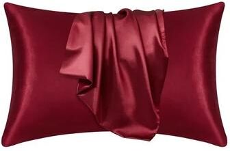 Uplift Essentials Natural Mulberry Silk Pillowcase red 19.68 In 25.98 In