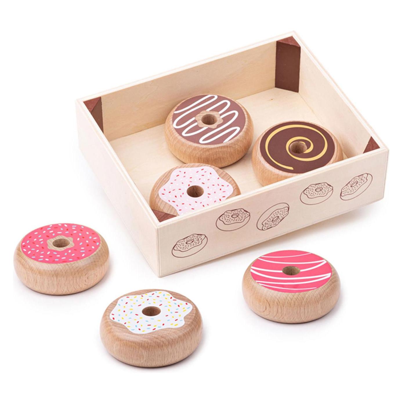 Bigjigs Holzkiste mit Donuts (BJ33001)