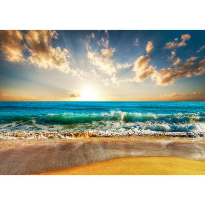 Fototapete PAPERMOON "Sunset Beach Thailand", bunt, B:3m L:2,23m, Vlies, Tapeten