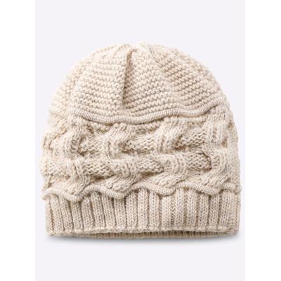 Strickmütze CASUAL LOOKS, Damen, beige, Kunstfaser, Mützen Strickmütze