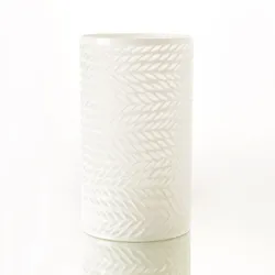 Vase Helsinki weiß - Rund Glas Lou De Castellane