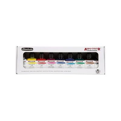 Schmincke Aero Color Professional, Acrylfarbe, Airbrushfarbe, Kartonset, 9 x 28 ml Flaschen