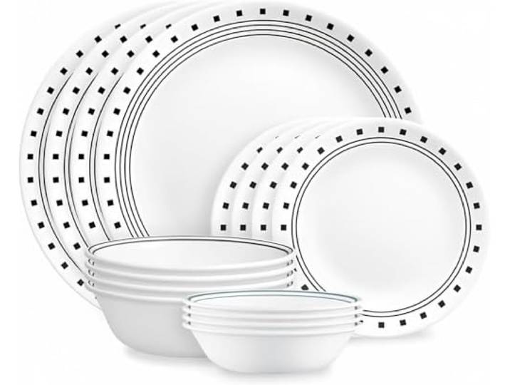 Corelle® City Block Geschirr-Set, 16-teilig, Set für 4 Personen