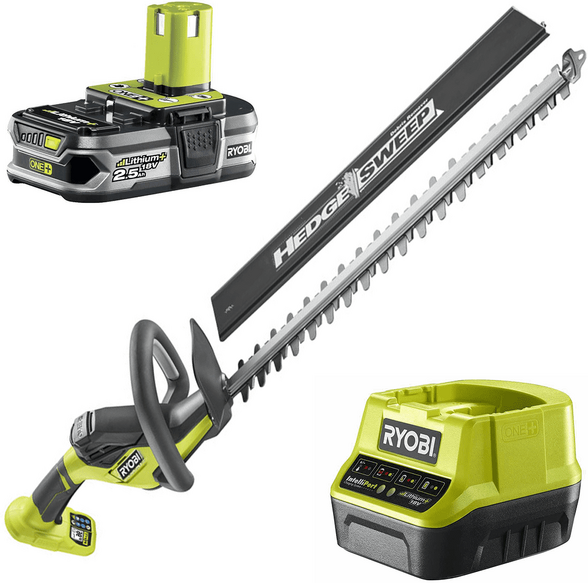 RYOBI RY18HT55A-0 - Taille-haie à batterie 18V - 2,5Ah - Lame de 55 cm