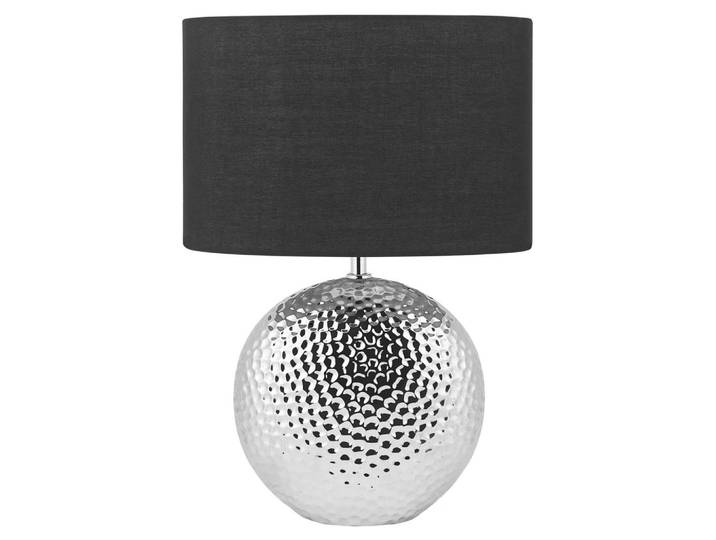 Beliani Tischleuchte Nasva 35/35/51 cm, Silberfarben, Keramik, E27, 35x51x35 cm, Lampen & Leuchten, Innenbeleuchtung, Tischlampen