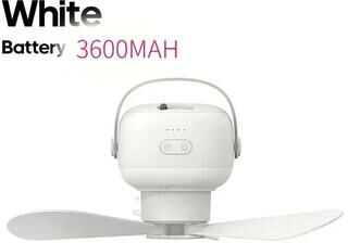 Uplifted Finds Portable Ceiling Fan Outdoor Camping Rechargeable Fan LED Lighting Remote Control xy74 3600mah
