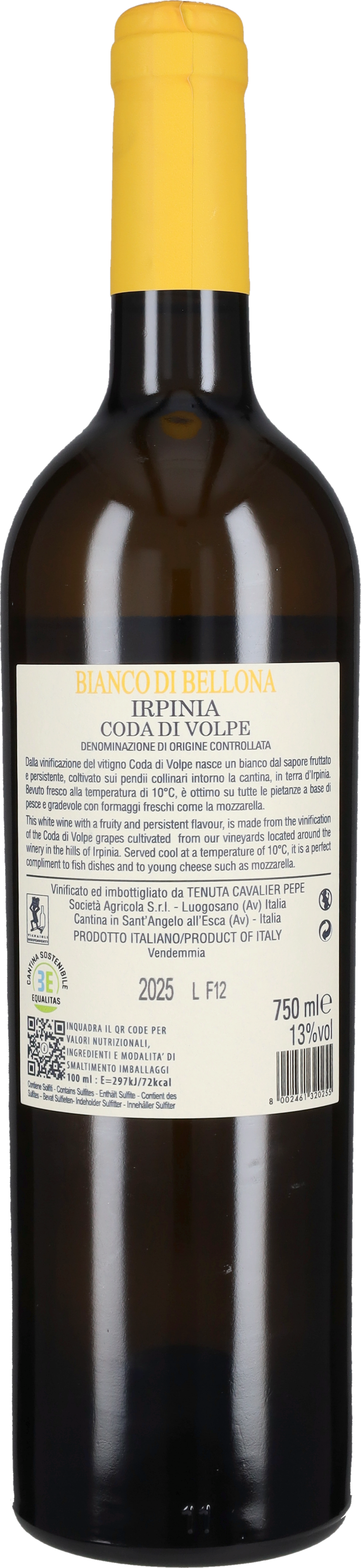 Coda di Volpe 'Bianco di Bellona' Tenuta Cavalier Pepe 2025
