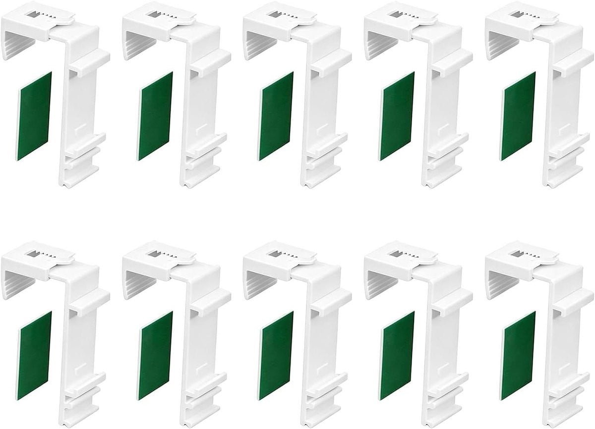 10 stuks Klemdragers voor Rolgordijn - Gordijnhouder Beugels - Zilver