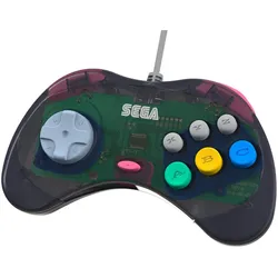 retro-bit SEGA Saturn Pad Grey, Gaming Controller, Grau