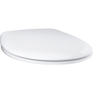 GROHE WC-Sitz Bau Keramik 39492000, oval, aus Duroplast, mit Edelstahlscharnier, abnehmbar, alpinweiß