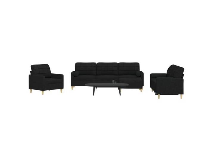 Ensemble canapés 4 pcs repose-pied coussins décoratifs salon complet avec pouf et oreillers design élégant