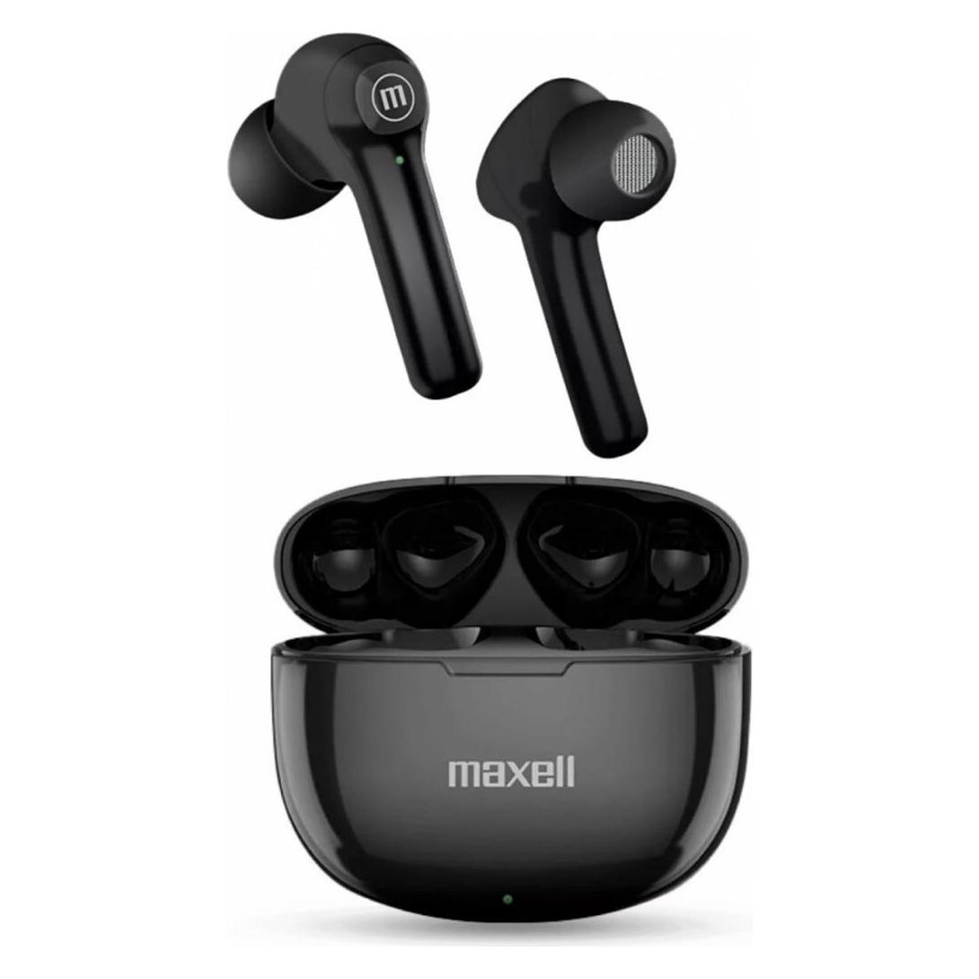 Maxell Dynamic+ kabellose Kopfhörer mit Ladecase Bluetooth schwarz (4 h, Kabellos) (MAXELL DYNAMIC+ BLACK)