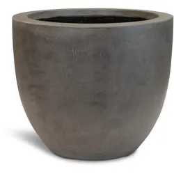 Roccastone mattes Bodengefäß Classic aus Beton Ø 45 cm, Höhe 38 cm anthrazit