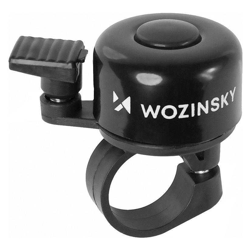 Wozinsky WDR-B1 Fahrradklingel für Fahrräder und Roller, mechanisch, Aluminium - Schwarz (1409315874)