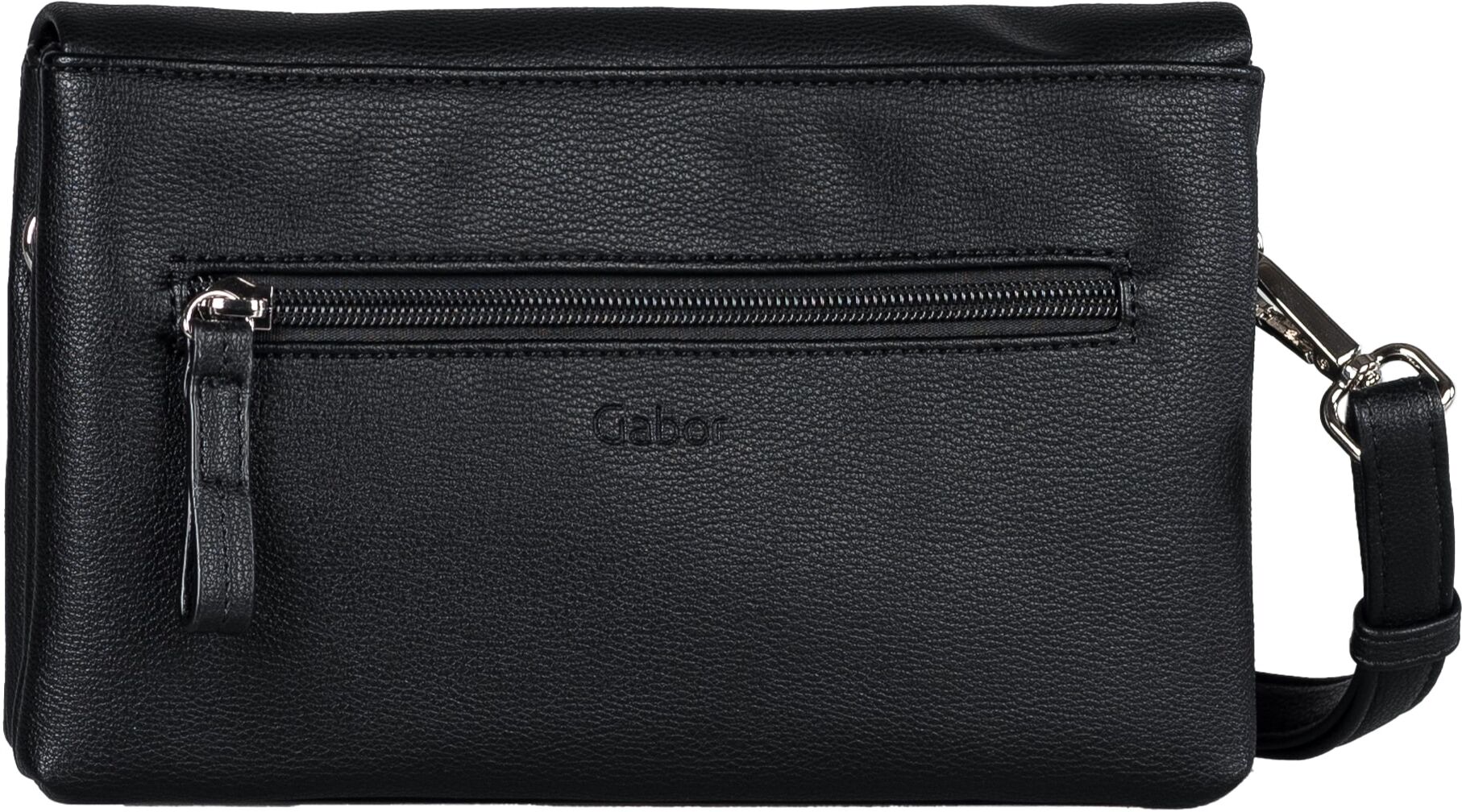 Abendtasche GABOR "Salara", Damen, Gr. B/H/T: 23cm x 14cm x 4,5cm, schwarz, Lederimitat, clean, gepflegt, geprägtes Muster, unifarben, Taschen Abendtasche, Umhängetasche, mit 2 Kammern je nach Anlass variabel tragbar schwarz B/H/T: 23cm x 14cm x 4,5cm