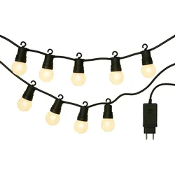 WellHome - Warmweiße LED-Lichterkette für den Innenbereich, 5 m Kabel, inklusive Timer