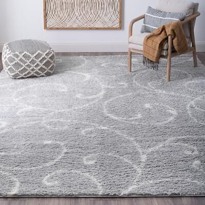 Alise Rugs Sohni Shag Farmhouse Floral Indoor Area Rug