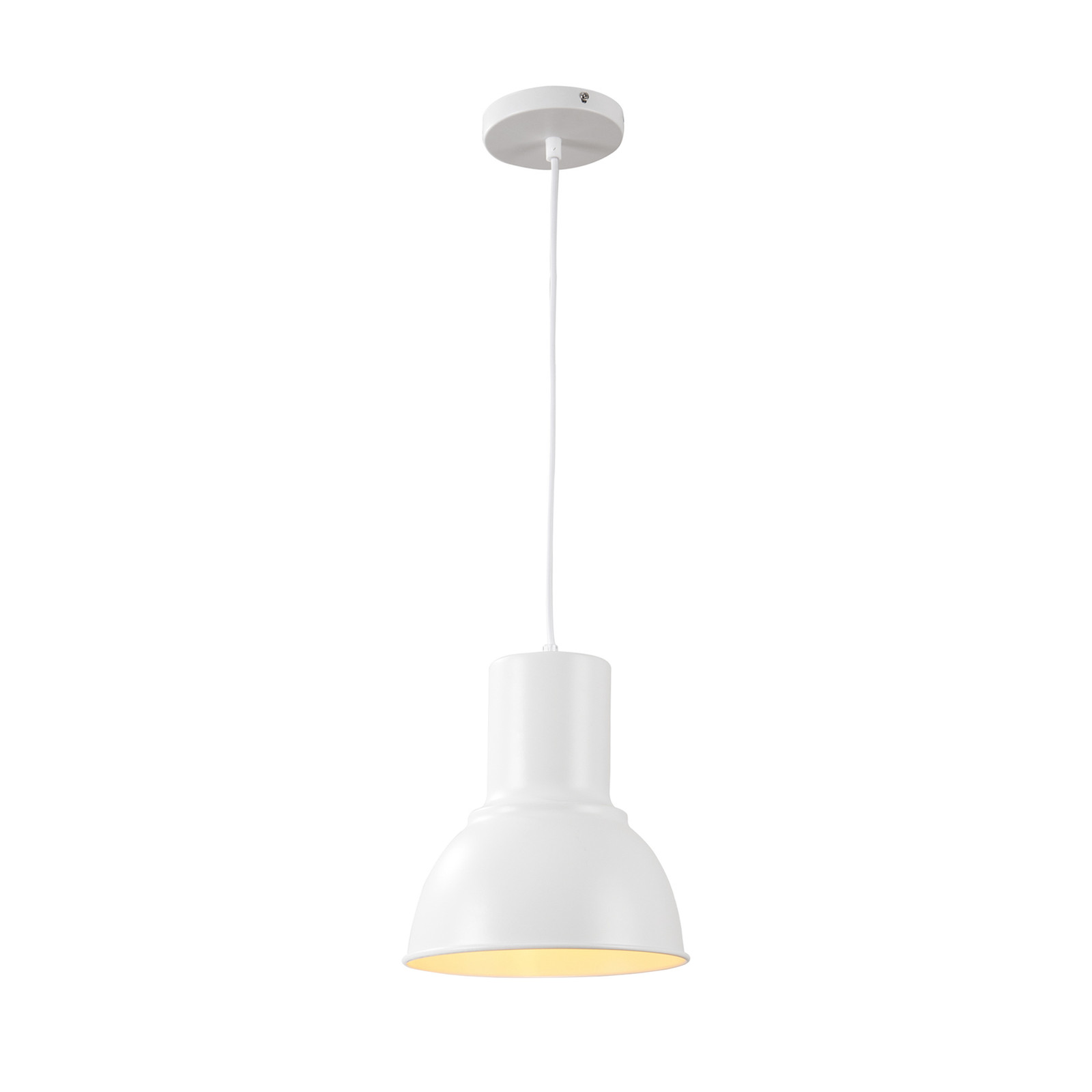 QUVIO Hanglamp retro rond design wit - Diameter: 23 cm