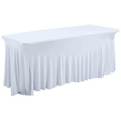 Oviala Business Klapptisch 180 cm und weiße Tischdecke