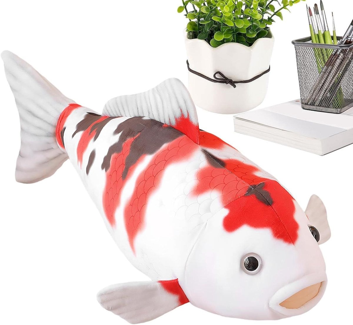 Meerkleurige Koi Vis Knuffel van Pluche - 75 cm